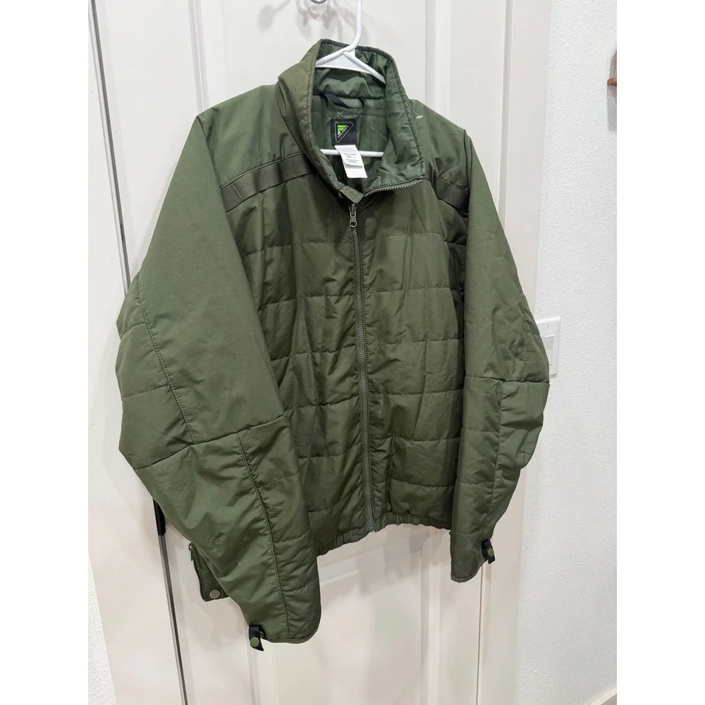 The Force Made For Heroes Mens Green Tactical Puffer Jacket Full Zip Large‎ RG L